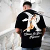 T-shirts pour hommes Represnet-shirt Cloud Angel Girl Vintage Print Ins High Street Marque de mode T-shirt à manches courtes en vrac 37tx