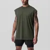 Regatas masculinas simples de grandes dimensões fitness top homens roupas de ginástica malha de secagem rápida musculação stringer singlet treino muscular sem mangas camiseta