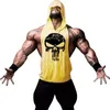 Hommes Bodybuilding Animal sans manches à capuche débardeurs Muscle Stringer athlétique Fitness gilet haut été sweats à capuche vêtements de sport hauts 240119