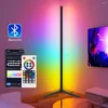 Lampade da terra Lampada a LED ad angolo RGB Musica Illuminazione d'atmosfera Sincronizzazione Dimmerabile Colori fai-da-te Modalità scena Temporizzazione della luce di gioco Luci di supporto per la camera da letto