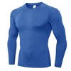 Camisas de compressão masculinas Longs Sleeve Workout Gym T-shirt Running Tops Tops Cool Sports Sports Base Athletic Subshirts 240117