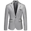 Business Slim Fit Single Buttons Suits Jacket Men Casual Fashion Wedding Groom Tuxedo Blazer Coats Party Suit 240201