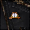 Cartoon Accessories Lazy Cat Pin Cute Movies Games Hard Enamel Pins Collect Metal Brooch Backpack Hat Bag Collar Lapel Badges Drop Del Oth71