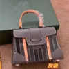 デザイナーショルダーバッグSAC SAIGONミニレザーハンドバッグファッションバッグギフト梱包サドルバッグ