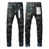 Jeans viola Pantaloni denim Jeans da uomo Designer Jean Uomo Pantaloni neri Qualità di fascia alta Design dritto Retro Streetwear Pantaloni sportivi casual Designer Pantaloni da jogging Pantaloni