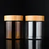 Body Butter Cream Container Packaging Bottles Amber PET Cosmetic 5Oz 8Oz Plastic Jar With Screw Cap Bamboo Wooden Lid 50ml 150ml 250ml Uckh