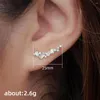 Baumelnde Ohrringe Huitan-Frauen-Haken mit schillerndem CZ-Stein, ausgefallenes, vielseitiges Mädchen-Piercing-Design, Schmuck, Drop-Schiff