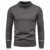Suéteres masculinos 2024 meio alto pescoço slim sweater sweater malha