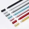 Creative Korean Stationery Metal Neutral Gel Pen Office School Supplies Signatur Pennor Skrivande verktyg Solid färg