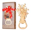 Party Favor Christmas Bottle Opener rostfritt stål Snöman Xmas Tree Bear Deer Santa -format present Köksverktyg Drop Delivery Home GA DHX2N