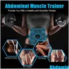 Core Abdominal Trainers Ems Wireless Muscle Stimator Trainer Training Belt Electric Stickers Body Slimming Home Fitness Equiment Drop Otyov