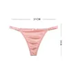 Women's Panties Underwear Sweet Solid Color Sports For Girl Low-waist Thin Belt Women Thong Satin Briefs Bow Female Lingerie