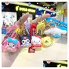 Other Cartoon Accessories Key Chain Backpack Ornament Accessories Ring Gifts Cartoon Kuromi With Doughnut Sil Pendant Jewelry Drop Del Dhqcp