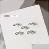 Tırnak Sanat Dekorasyonları 5 PCS 3D Metal Bowknot Bow Deco Charm Rhinestones Sadelik Dekor Parçaları Diy Manikür Aksesuarları Takı Deliği Del Otsw2