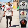 42 kleuren mannen designer t-shirts hellstars t-shirts grafische vrouwen polo's punk straat graffiti belettering print mannen tees vintage zwart loszittende plus size doek