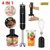 Frullatore 4 in 1 Frullatore portatile ad immersione Bastone manuale 400W Frullino per le uova in acciaio inossidabile Miscela di verdure Strumenti per spremiagrumi