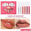 Lip Gloss Lipstick Set 6Pcs Transparent Moisturizing And Non Staying Cup Mild Irritating Matte Kit Drop Delivery Health Beauty Makeup Ottsf