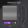 5kg10kgbalança de cozinha eletrônica digital doméstico multifuncional aço inoxidável medição pesagem ferramenta cozimento com display lcd 240130