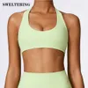 Lu Align underkläder Camisoles Tanks Women Sports Halter High Support Impact Ruched Fitness Gym Top Workout Clothup Corset Padded ActiveWear Lemon LL Jogger Lu