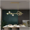 Lustres LED moderne luminosité de luxe éclairage pour chambre à coucher salle à manger salon salle d'étude longues cordes suspendues intérieur créatif goutte livraison Dhqn7