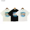 Herr t-shirts rhude lyx varumärke skjorta män skjortor designer shorts tryck vit svart m xl gata bomull mode ungdomar mens tshirts tshirtqkueammc