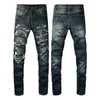 Designer jeans män linne byxor hiphop jeans orolig rippad cyklist smal fit motorcykel denim för män 28-40