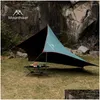 Tendas e abrigos Mountainhiker Outdoor Cam Paddy Black Rubber Canopy Sunshade Portátil Dobrável Drop Delivery Esportes Ao Ar Livre Camping Otdpb