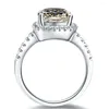 Klaster Pierścienie Oryginalne stałe platyna PT950 2CT Diamentowy pierścionek zaręczynowy Piękny biżuteria Prezent Mother Day Prezent