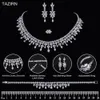 Tazirn Africa Dubai Nigeria 5a Cubic cyrronia 24pcs Zestaw biżuterii dla kobiet Party Wedding Party Luksusowe Crystal Akcesoria Prezent 240202