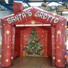 Jeux en plein air Prince personnalisée gonflable Santa's Grotto 3.5x3x3m Christmas Santa Cottage House Tente Shelter Cabinet Cabint Ballon pour la décoration du festival de Noël
