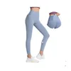 Yoga outfit 2023 byxor lu Align leggings kvinnor shorts beskurna kläder dam sport damer träning fitness bär flickor som kör gym slim otn97