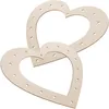 Fiori decorativi Cornici ghirlande in legno Anelli a forma di cuore non finiti Artigianato appeso Forma floreale Cerchio Ghirlanda San Valentino Matrimoni Decorazioni per feste