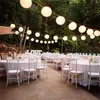 30 pz palline di lanterna di carta bianca 4 '' - 12 '' appese lanterne rotonde fatte a mano matrimonio festa di compleanno decorazione della casa pieghevole 240127
