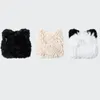 Bérets Panda Ears Bonnet Chapeau En Peluche Fourrure Baotou Résistant Au Froid Pour Les Filles Femelle