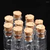 Bottles 10Pcs Mini Small Glass With Clear Cork Stopper Jars Tiny Wedding Vials Message Favor Containers Jewelry