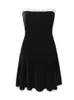 Bezpoślizgowa sukienka imprezowa dla kobiet czarna plisowana backeled A-Line Slimeeveless Sukienki bez rękawów 2024 Letnia moda mini wygląd 240123