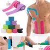 Elbow Knee Pads Kinesiology Tape Sport Athletics Elastic Brace Support Protector Pad Volleyball Bandage Fixer Wristbands Bandag Drop D Otq0H