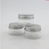 50st/Lot Empty Pet Plastic Jars Aluminium Silver Lids Clear Pots Cosmetic 30g 1oz ContainerHigh Quantity Bjljc