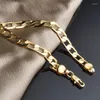 Bracciale rigido da 6/8/10 mm Bracciale a catena classico Colore oro Cool Men Link Gioielli da sposa Pulseira Ouro