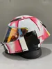 Casco moto integrale PISTA GP RR fiocco rosa visiera antiappannamento uomo equitazione auto motocross casco da moto da corsa-NON-ORIGINALE-casco