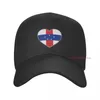 Ball Caps Meer Kleur Nederlandse Antillen Vlag Hart Unisex Verstelbare Snapback Baseball Cap Mannen Vrouwen Outdoor Hip Hop Voor Zomercadeau