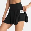 Женская теннисная юбка, спортивная юбка для гольфа с рюшами и шортами, искусственная одежда из двух предметов для фитнеса, дышащая юбка с высокой талией для танцев, йоги 240202