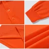 Fallwinter Long Sleeve Polo Shirt Allmatch Solid Color Top Men과 Women Same Style DIY 귀하의 성격 NSLP 240118