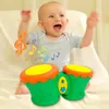 Tamburi a mano per bambini Strumenti educativi Si illuminano battendo il tamburo Migliorando il senso del ritmo Apprendimento musicale Set di giocattoli regalo 240131