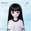 Shuga Fairy Mirai 1/5 BJD Doll Ruoguan Body long Black Hair Swimmer Girl Features Of Juvenile Sense Resin Joint Doll 240129