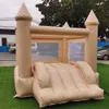 4x4m (13.2x13.2ft) wholesale commercial Inflatable white bounce house toddler amusement park white mini bouncy castle for kids with blower free ship to your door