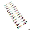 Falsas uñas geométricas arco colorf falso ligero duradero para mujeres niñas decoración de uñas entrega entrega salud belleza arte salón otvhk