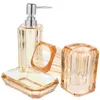 Bath Accessory Set 1 Bathroom Kit Toothbrush Holder Toiletry Soap Lotion Bottle