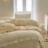 Conjuntos de cama Leite Veludo para o calor do inverno Espessado Dupla face Coral Flannel Duvet Cover