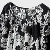 Women's Blouses Birdsky 1PC Women Blouse Tops Pullover Lantern Half Sleeve Real Mulberry Silk Crepe De Chine Floral Print S-646